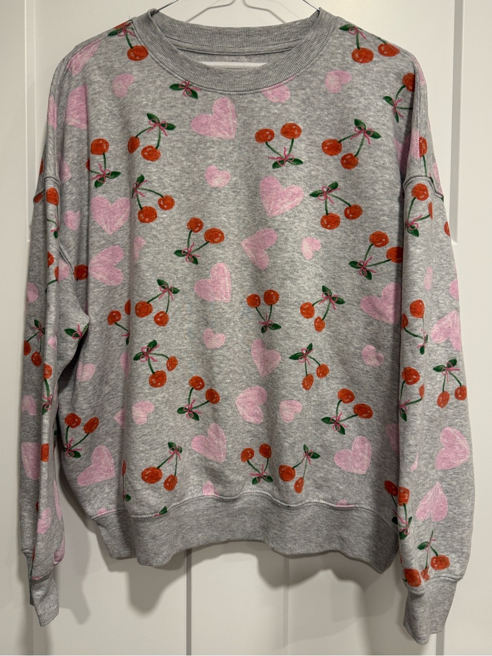 Zoe + Liv Cherry Heart Fleece Sweatshirt – Women’s M
